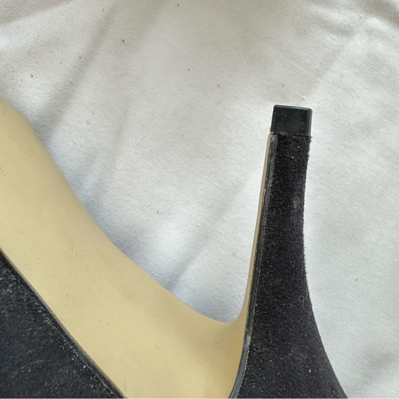 ELLE Size 8 Black Gold Stud Pointed-toe high heel - Picture 5 of 7